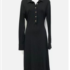 J. Crew black rayon midi dress - size medium